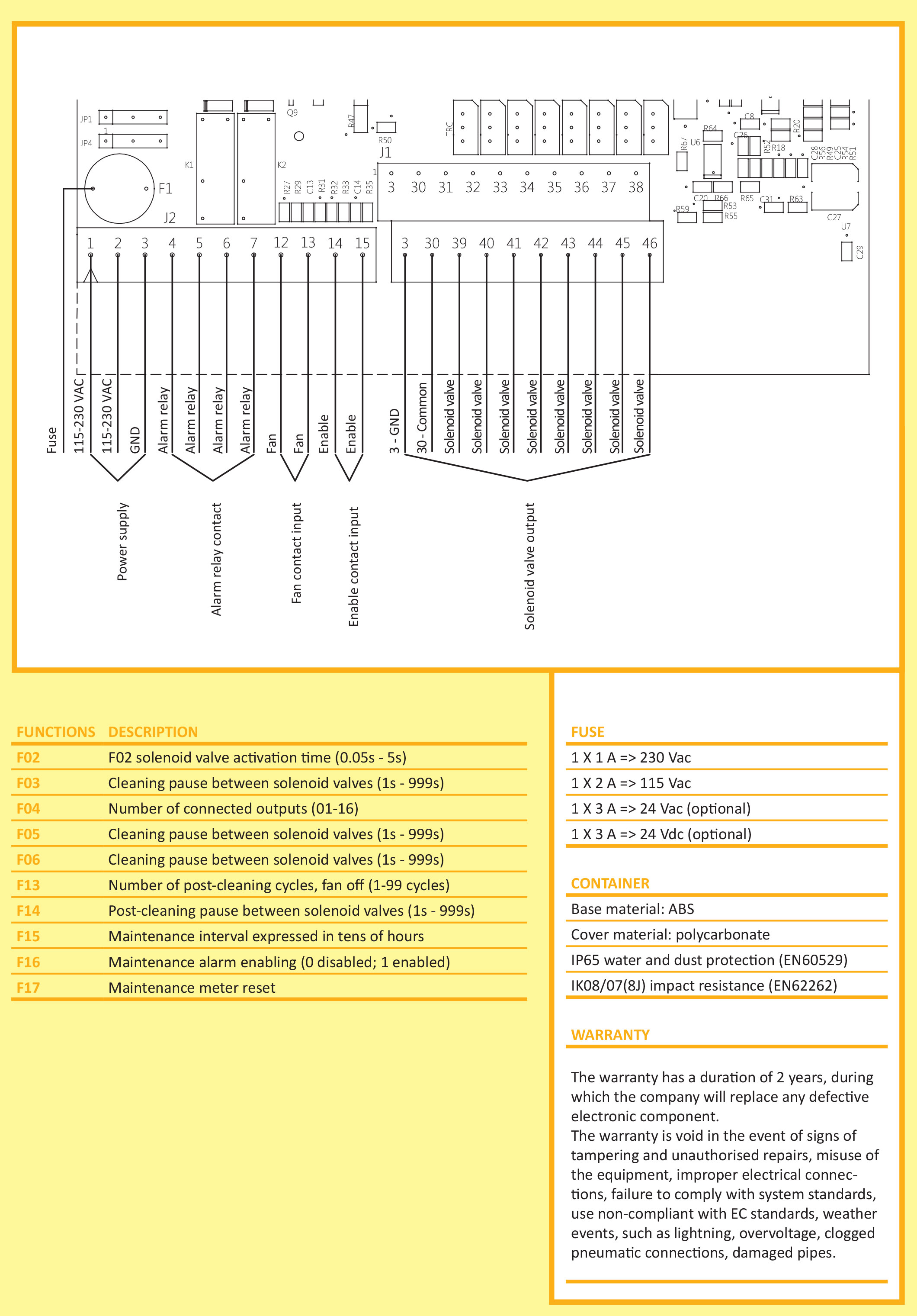 Sequencer for dust collector systems - E1T